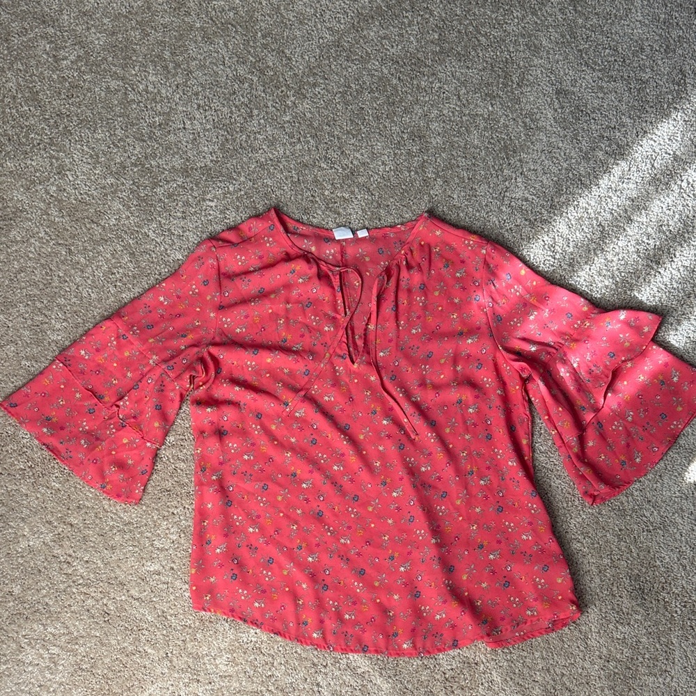 GAP Coral Floral Women's Blouse